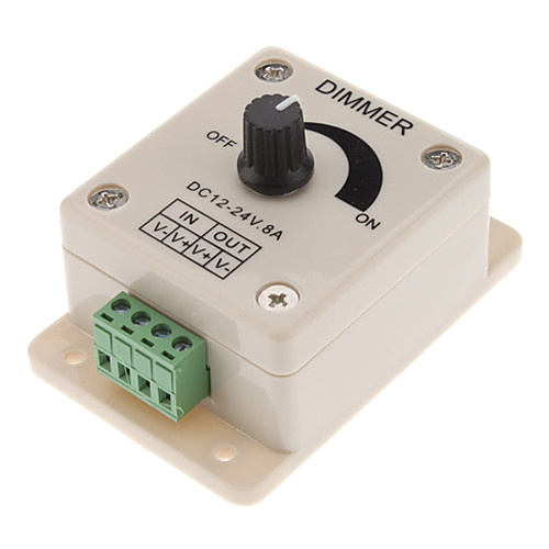 

dc12-24v 8a pwm контроллер регулятора ручного регулятора, 0% -100% контроль яркости pwm, переключатель яркости светодиода для 5050/3528