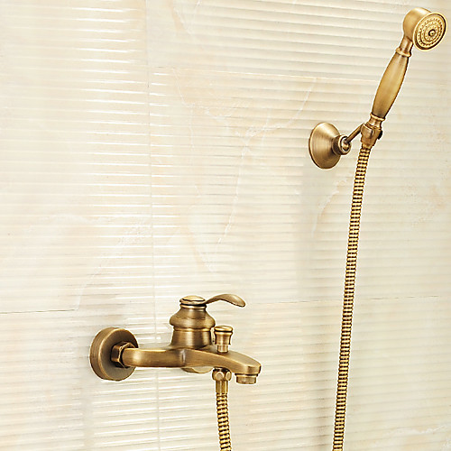 

Смеситель для душа - Античный Старая латунь Ванна и душ Медный клапан Bath Shower Mixer Taps / Одной ручкой Два отверстия