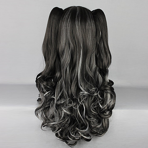 фото Косплэй парики жен. 28 дюймовый термостойкое волокно черный аниме / панк Lightinthebox
