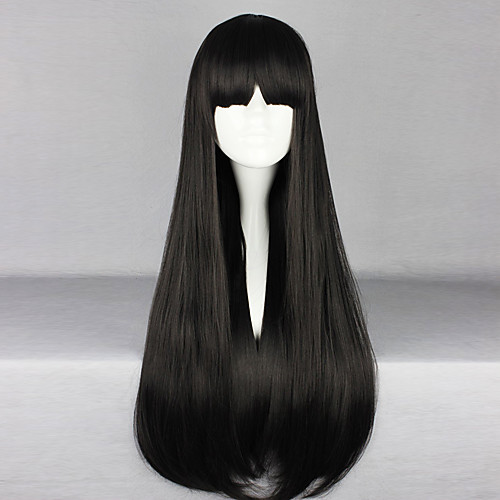 фото Kakegurui юмеко джабами косплэй парики жен. 28 дюймовый термостойкое волокно черный аниме Lightinthebox