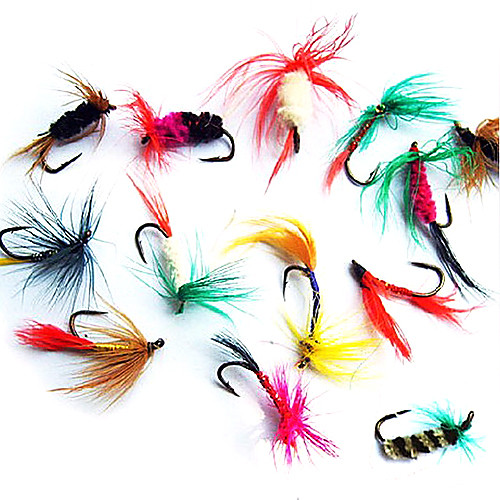

12 pcs Flies Fishing Lures Flies Lure Packs Bass Trout Pike Fly Fishing Metal