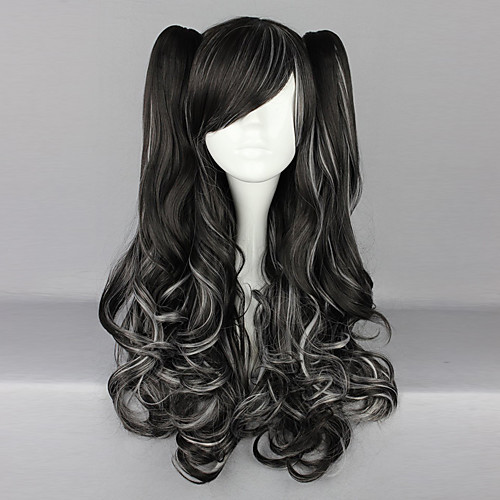 фото Косплэй парики жен. 28 дюймовый термостойкое волокно черный аниме / панк Lightinthebox