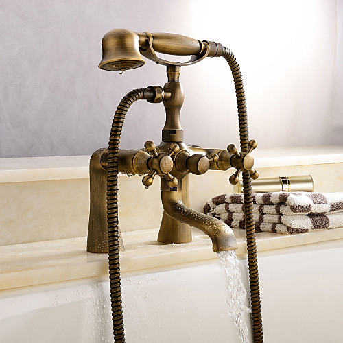 

Смеситель для душа / Смеситель для ванны - Античный Старая латунь Ванна и душ Керамический клапан Bath Shower Mixer Taps