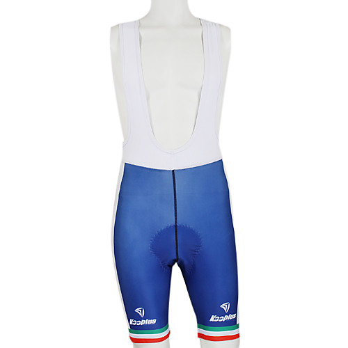 

Malciklo Men's Women's Cycling Bib Shorts Blue / White Italy Champion National Flag Bike Bib Shorts Bottoms Mountain Bike MTB Road Bike Cycling Windproof Quick Dry Waterproof Zipper Sports Polyester