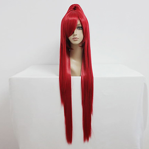 

Косплэй парики Фейри Тейл Erza Scarlet Красный Аниме Косплэй парики 40 дюймовый Термостойкое волокно Жен. Хэллоуин парики
