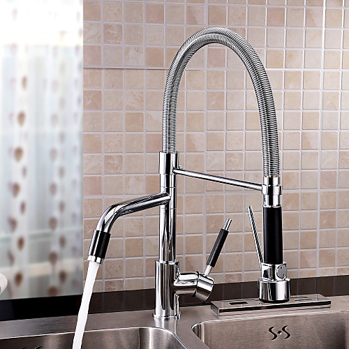 

кухонный смеситель - Одно отверстие Хром Настольная установка Современный Kitchen Taps
