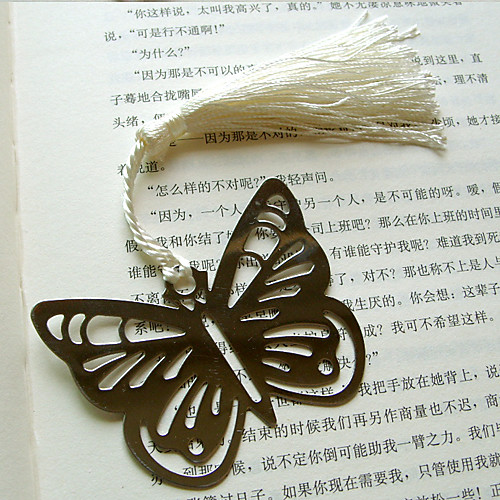 

Hollow-out Butterfly Metal Bookmark