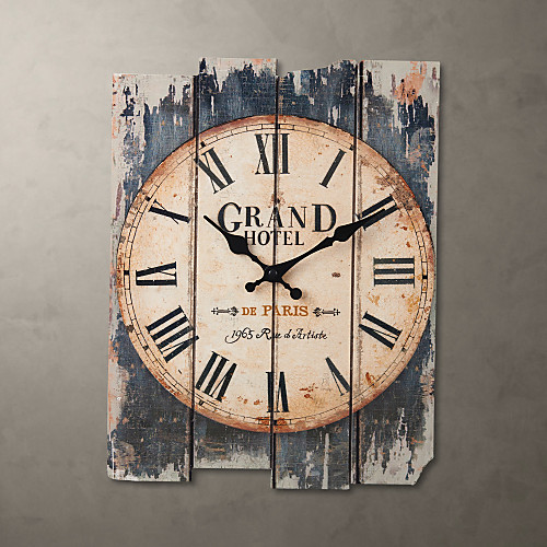 

15-дюймовые настенные часы коричневого цвета в стиле кантри