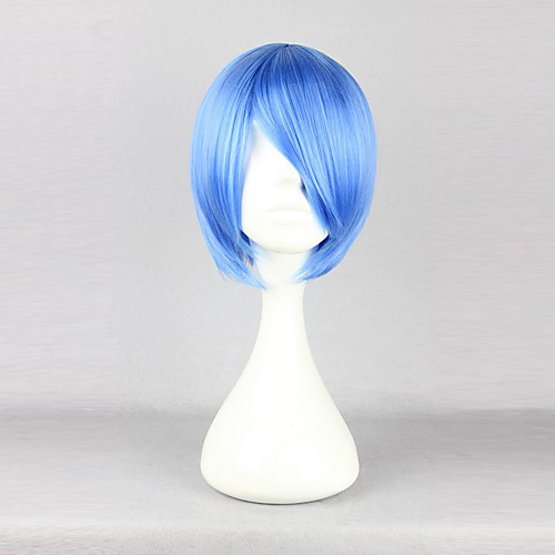 

Cosplay Rei Ayanami Cosplay Wigs Women's 12 inch Heat Resistant Fiber Blue Anime