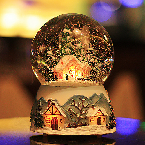 

Рождество снежный шар снежный домик хрустальный шар повернуть свет музыкальная шкатулка замок в небе подарок на день рождения для подруги