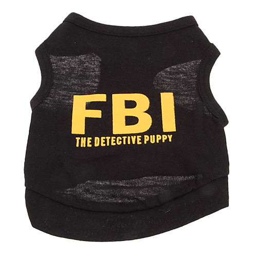 фото Собака футболка одежда для собак полиция / армия буквы и цифры черный желтый черный / желтый хлопок костюм назначение лето муж. праздник мода Lightinthebox