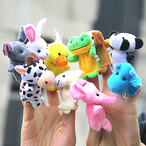 

10 Pieces животных Плюшевые Finger Puppets указан