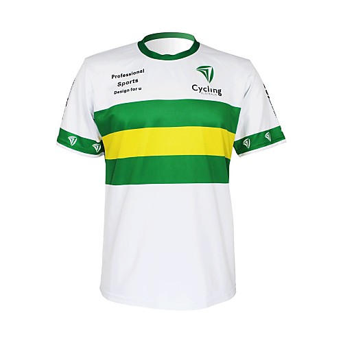 

Malciklo Men's Women's Short Sleeve Cycling Jersey White / Green Australia Champion National Flag Bike Jersey Top Mountain Bike MTB Road Bike Cycling Breathable Quick Dry Ultraviolet Resistant Sports