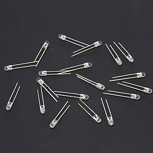 

F3 ЕСЛИ 20мА 4000-6000mcd холодный белый свет LED бисера (3-3.2V/20pcs)