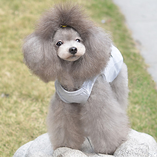 

Cat Dog Shirt / T-Shirt Dog Clothes Heart Gray Cotton Costume For Spring & Fall Summer Men's Women's Casual / Daily