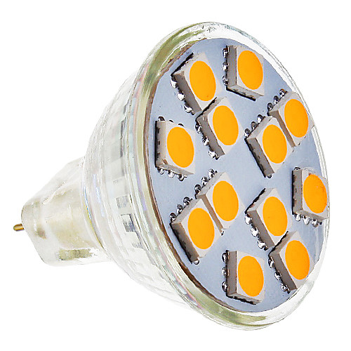 

SENCART 1шт 3.5 W 210-250 lm Точечное LED освещение MR11 12 Светодиодные бусины SMD 5050 Тёплый белый 12 V