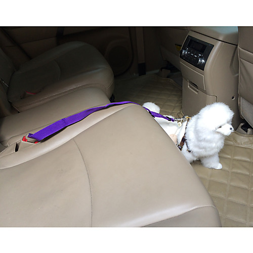 фото Собака собачья упряжка для использования в авто / собачья упряжка для безопасности регулируется / выдвижной безопасность однотонный нейлон красный синий розовый Lightinthebox