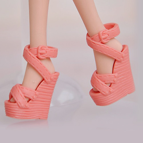 

Кукла обувь Для Barbie Сплошной цвет Синтетические нити Полиэстер ПВХ Туфли Для Девичий игрушки куклы