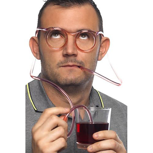 

Crazy Fun Glasses Drinking Straw, W18cm x L15cm x H3cm