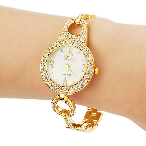 

Women's Diamond Watch Quartz Silver / Gold / Rose Gold Bling Bling - Gold Silver Rose Gold