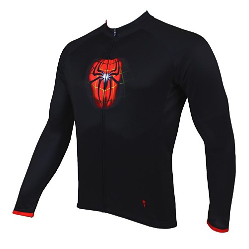 

ILPALADINO Men's Long Sleeve Bike Jersey Top Thermal / Warm Breathable Quick Dry Sports 100% Polyester Clothing Apparel / Ultraviolet Resistant