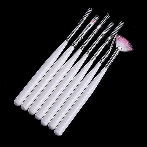 

7pcs Nail Manicure Tools Novelty Classic Cute Daily Nail Art Tool Nail Acrylic Brush Nail Brushes for Finger Nail Toe Nail