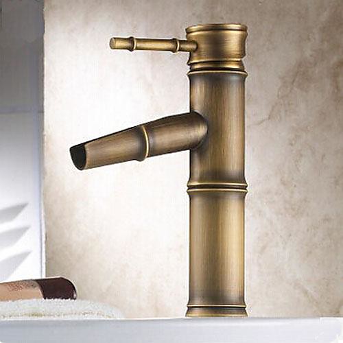 

традиционный centerset керамический клапан одно отверстие одной ручкой одно отверстие античная латунь, смеситель для раковины ванной комнаты смесители для ванны