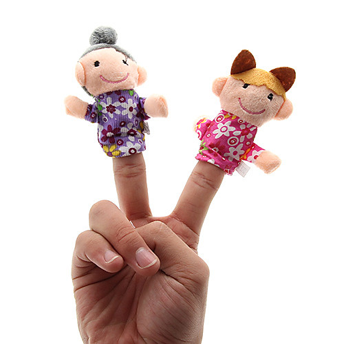 фото Семья пальцевые куклы марионетки милый стиль милый оригинальные плюш девочки игрушки подарок 6 pcs / взаимодействие родителей и детей / семейное взаимодействие Lightinthebox