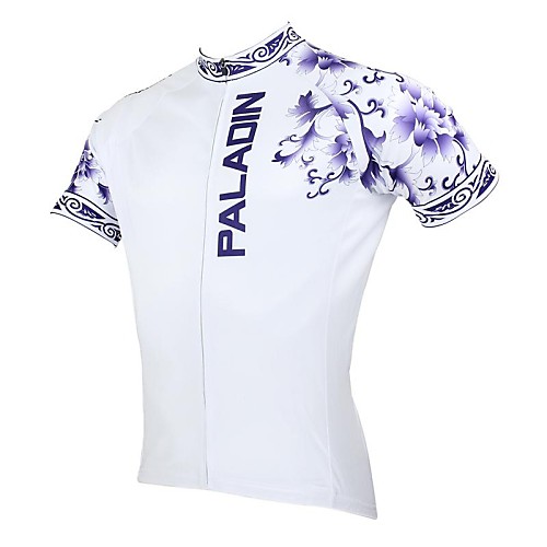 

ILPALADINO Men's Short Sleeve Cycling Jersey Floral Botanical Bike Jersey Top Mountain Bike MTB Road Bike Cycling Breathable Quick Dry Ultraviolet Resistant Sports 100% Polyester Clothing Apparel