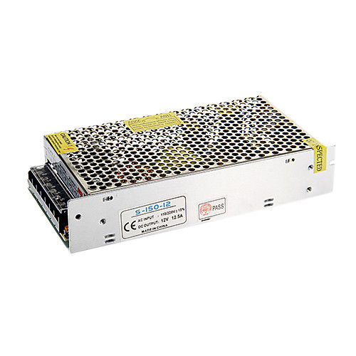 

zdm 1pc выход 12v dc 12,5a max 150w watt max AC / DC переключающий блок питания (ac110-220v до dc12v)