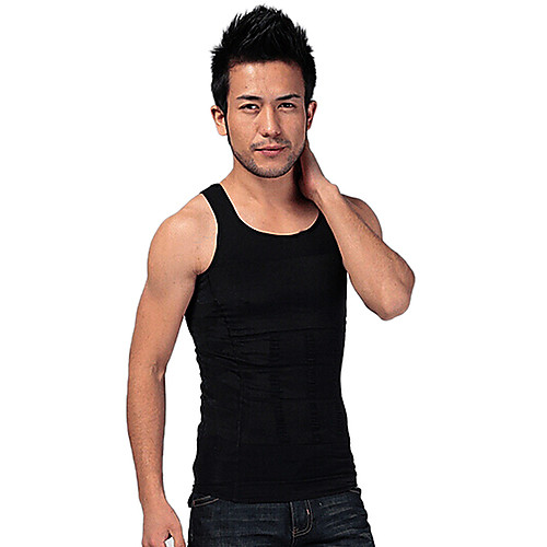 

Men Shaper Slimming Tank Vest Tight Underwear Waist Abdomen Drawing Breathable Sports Edition Black NY082