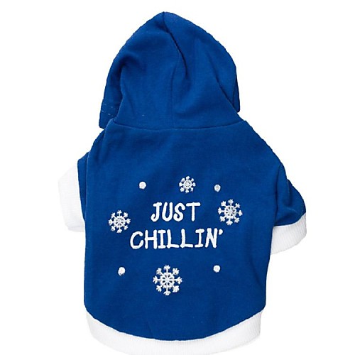 

Dog Hoodie Dog Clothes Blue Costume Cotton Snowflake Fashion XS S M L