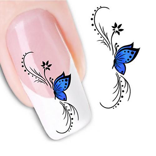 

1 Стикер искусства ногтя Наклейка для переноса воды Цветы Свадьба макияж Косметические Ногтевой дизайн