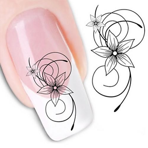 

water transfer printing nail stickers xf1443