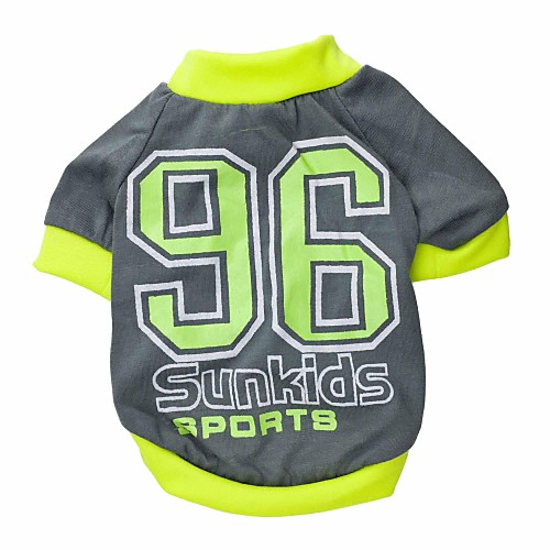 

Cat Dog Shirt / T-Shirt Dog Clothes Gray Cotton Costume For Spring & Fall