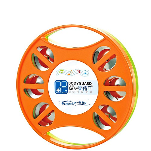 

High Quality Music Tambourine Round Cartoon Hand Drum Baby Ring Bell Handbell Toys Educational Toy