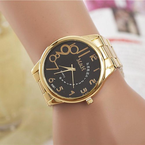 

Women's Fashion Watch Gold Watch Quartz Gold Analog Ladies - Black White One Year Battery Life / SSUO LR626