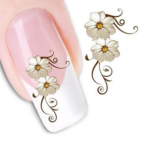 

1 Стикер искусства ногтя Наклейка для переноса воды Цветы макияж Косметические Ногтевой дизайн