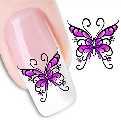 

1 pcs 3D Nail Stickers Water Transfer Sticker nail art Manicure Pedicure Lovely Abstract / Fashion Daily