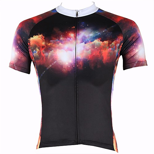 

ILPALADINO Men's Short Sleeve Cycling Jersey Bike Jersey Top Mountain Bike MTB Road Bike Cycling Breathable Quick Dry Ultraviolet Resistant Sports 100% Polyester Clothing Apparel