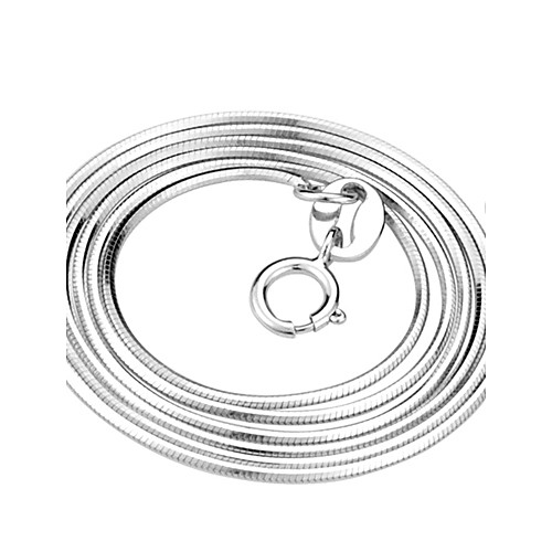 

Жен. Змея Классика Ожерелья-цепочки Стерлинговое серебро Ожерелья-цепочки , Для вечеринок Повседневные