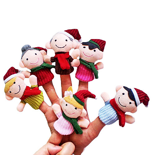 

Finger Puppets Novelty Cartoon Textile Girls' Toy Gift 6 pcs
