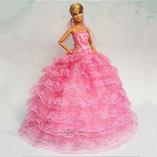 

Doll Dress Party / Evening For Barbiedoll Lace Organza Dress For Girl's Doll Toy / Kids