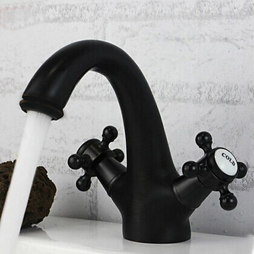 

традиционный центральный керамический клапан с двумя ручками на одно отверстие с масляной бронзой для раковины ванной комнаты кран для ванны
