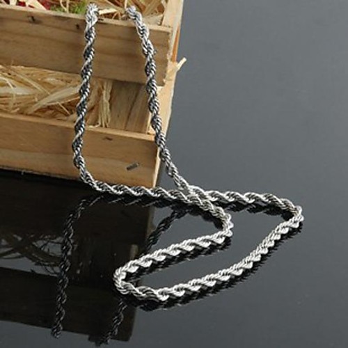 

Men's Fashion Simple Titanium Steel Twist Chain Necklace