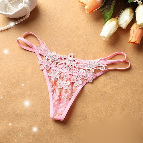 

Women's Cut Out G-strings & Thongs Panties / Ultra Sexy Panties Jacquard Mid Waist Black Fuchsia Red One-Size