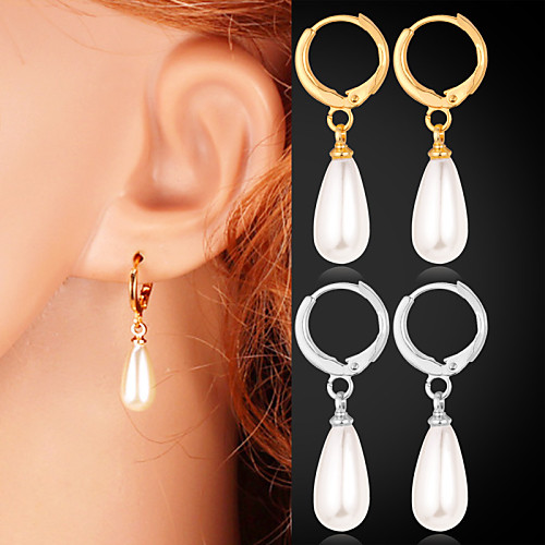 

Women's White Stud Earrings Drop Earrings Cheap Ladies Imitation Pearl Earrings Jewelry Gold-Pearl / Silver-Pearl / Gold For Wedding Masquerade Engagement Party Prom Promise 1pc