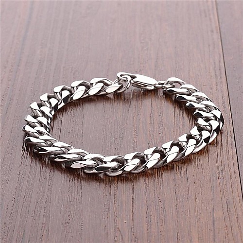 

Men's Fashion Simple Titanium Steel Chain Bracelet