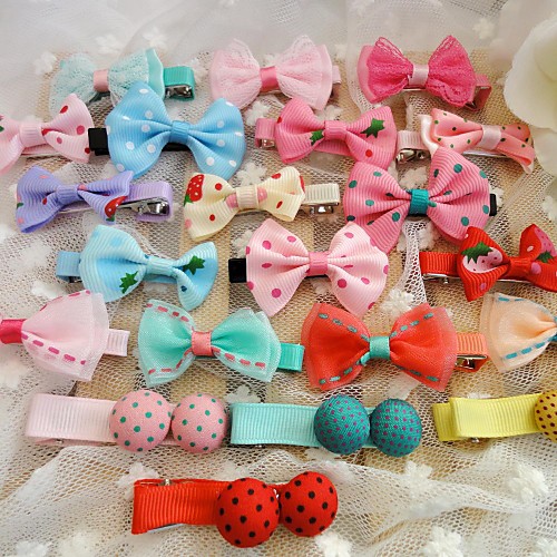 

Dog Hair Accessories Hair Bow Dog Clothes Blue Pink Light Blue Mixed Material Costume For Spring & Fall
