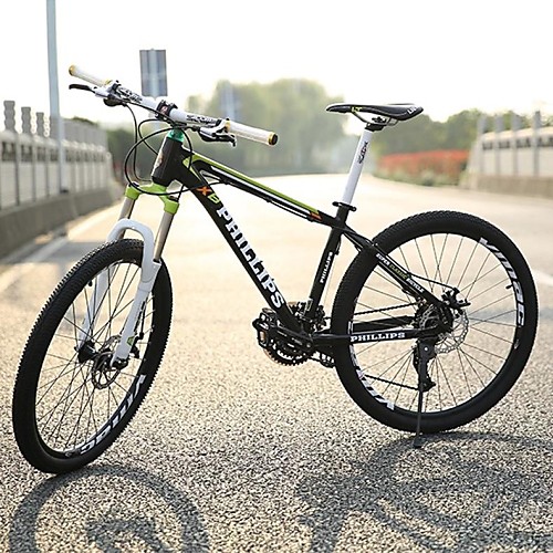 

Горный велосипед Велоспорт 27 Скорость 27.5 дюйма SHIMANO M370-3 / 9 Двойной дисковый тормоз Вилка Задняя подвеска Обычные Алюминиевый сплав